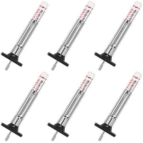 PROND Tire Tread Depth Gauge, Tread Depth Gauge, Tire Gauges, Color Coded Tire Depth Gauge, Tire Tread Gauge, Tire Tread Depth Accurate Measurement Tools (White Type - 6PCS)