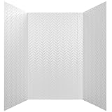 From Plain To Beautiful In Hours 133-HERR-KIT Herringbone Tile Tub and Shower Wall Panels Surround, Gloss...