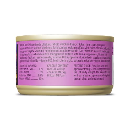 Tiki Cat After Dark Shreds Wet Cat Food, Rabbit & Chicken Liver, 3 oz. Can (12 Count) - Thumbnail 3