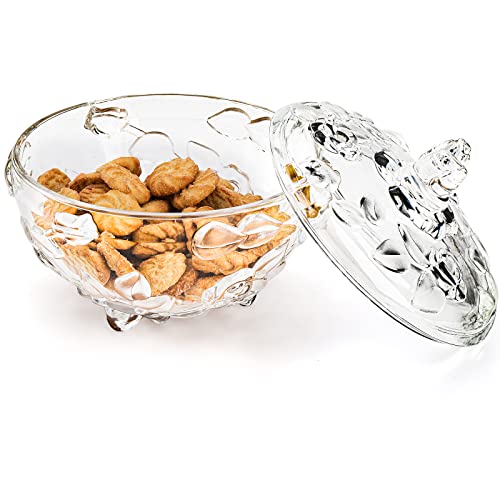 Bekith 2 Pack Clear Acrylic Candy Dish With Lid For Candy Buffet, Nuts, Chocolate, Crystal Covered Candy Jars Cookies Container Decorative Sugar Bowl For Party, Wedding, Food Storage #TOP3