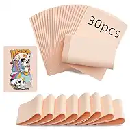 30Pcs Professional 1mm Tattoo Practice Skin 8x6 Inch - Double-Sided Blank Fake Skin Silicone for Beginners, Pro Artists, Microblading, Eyebrow & Body Art Training