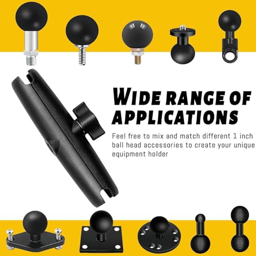 Lexziuo 1PCS 5.91 Inch Aluminum Double Socket Arm | Universal 1"/25mm Ball Head Extension Mount for Phone, GPS | Bike, Motorcycle, Truck Vehicle Accessories by Lexziuo - Used condition - Image 6