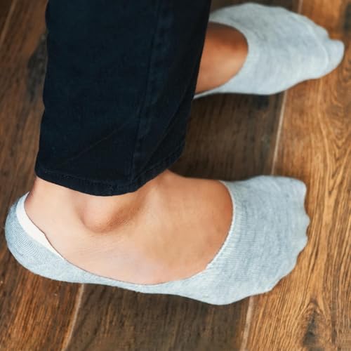 Image of HEELIUM Bamboo No Show Socks for Men | Odour Free & Breathable | 3X Softer Than Cotton Socks | Low Cut Socks | Size (UK 6-10)