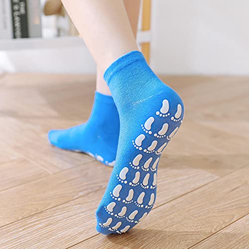 Jeasona Damen Socken 5 Paar Bunte Baumwolle mit ABS-Sohlen