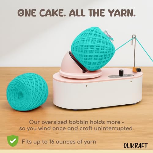 Image of Olikraft Tabletop Electric Yarn Winder for Crocheting | Swift Electric Yarn Ball Winder Large Capacity | Ball Winders | Cake Winders | No Tensioner Included | No Clamp Required (Patented)