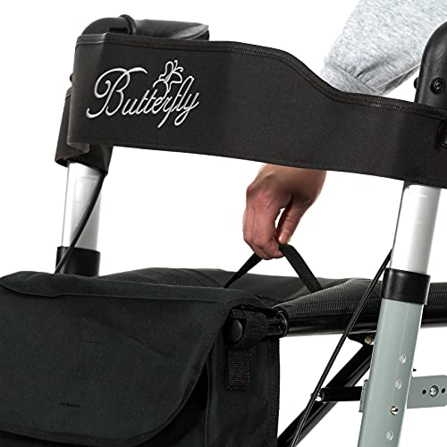 Rollator Rehashop Leichtgewicht Butterfly Grau – Faltbar und leicht