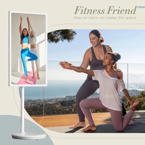 Image of Teamgee 32-Inch Portable Smart Screen on Wheels, Wireless Touch Monitor with 8-Hour Battery, Android 13, Full-Motion Mount for Streaming, Work, and Multi-Purpose Use