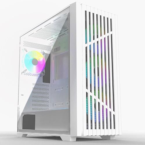 iONZ KZ16 V2 PC Computer Mid Tower Gaming Case, E-ATX ATX | Front Vented for Maximum Airflow - Front...