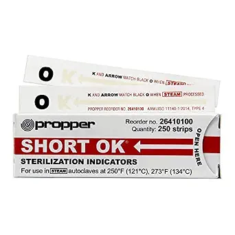 Propper Manufacturing 26410100 Sterilization Indicator Strip, 4