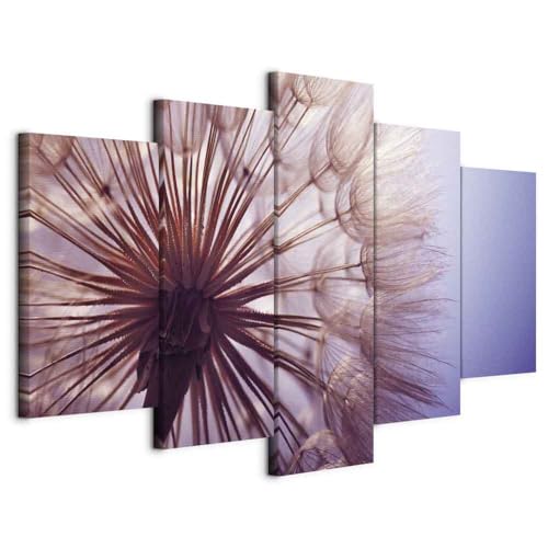 murando Acoustic Canvas Wall Art Dandelion Flowers 200x100 cm / 79 x 39 picture with acoustic foam sound absorption print image Artwork 5 pcs room acoustics soundproofing b-B-0060-b-o