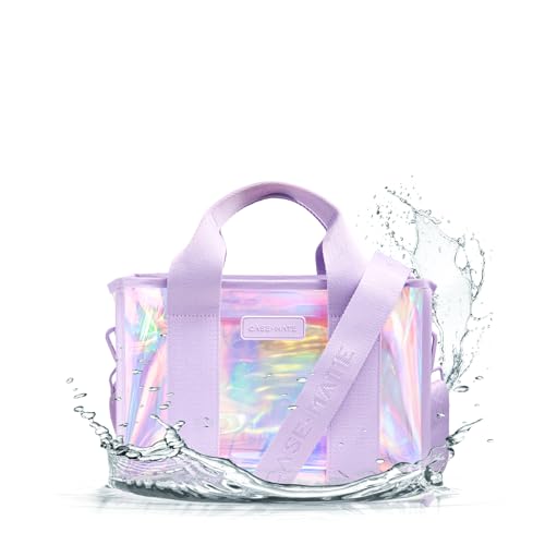 Case-Mate Soap Bubble Jelly Tote Bag (Medium Crossbody) - Iridescent Beach Bag with Crossbody Strap for Women - Waterproof Tip-Proof Foldable & Washable - Beach Tote for Pool Travel and Vacation