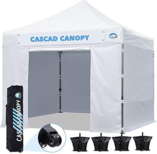 CASCAD CANOPY 10' x10' Ez Pop-Up Canopy Commercial Instant Tent Shelter with DIY