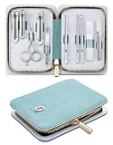 MR.GREEN Manicure Kit 10 in 1, German Stainless Nail Clippers Set, Professional Personal Nail Care Kit Manicure Pedicure Set, Portable Travel Nail Kit with Exquisite Leather Case for Men & Women