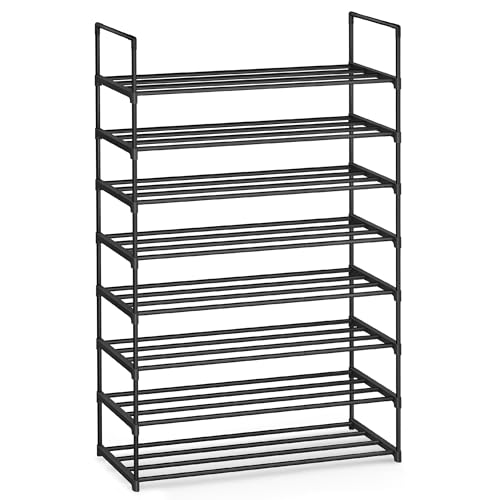 Image of SONGMICS Shoe Rack, 8-Tier Shoe Organizer, Metal Storage Shelf