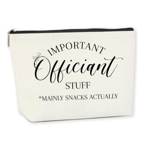 WFDN Wedding Officiant Gift Bridal Shower Gifts Engagement Gifts for Couples Makeup Bag Cosmetic Bag for Women Female Lady Friend Coworker Bachelorette Party Officiant Proposal Gift Honeymoon Gifts