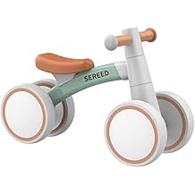 SEREED Baby Balance Bike for 1 Year Old Boys Girls 12-24 Month Toddler Balance Bike, 4 Wheels Toddler First Bike, First Bir