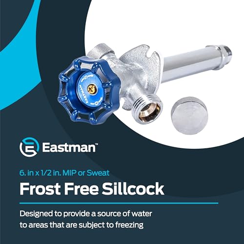 Eastman 6 Inch Frost Free Sillcock with Vacuum Breaker, 1/2 inch MIP x 1/2 inch Sweat, Brass Plumbing Fitting, 80226 by Eastman - Image 2