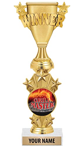 Crown Awards Customized Winner Grill Master Trophies - 10.5" Gold