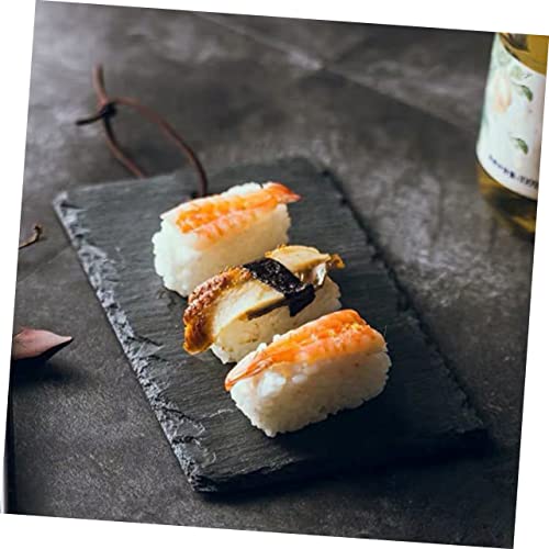 Unomor 2 piezas platos negros para servir sushi y postres miniatura 5