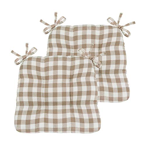 GoodGram Gingham Cushion, Linen