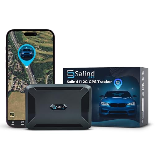 SALIND Tracker met magneet - Geschikt voor auto's, machines, boten en meer met een batterij die het 90 dagen uithoudt (in de Standby Modus)- Actuele postiebepaling - Antie-diefstal bescherming