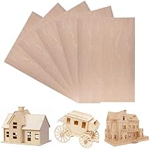 5 Pack 300x200x1.5mm Basswood Plywood Thin Wood Sheets for Craft DIY Project