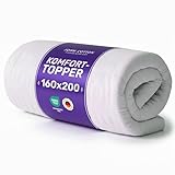 Pullman Matratzentopper 160x200 cm Komfortschaum, orthopädischer 7-Zonen Kern, ergonomisch & druckentlastend, Öko-Tex Zertifiziert, Anti-Rutsch Unterseite, Matratzen Topper mit atmungsaktivem Bezug