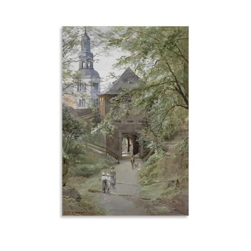 Edward Theodore Compton Poster Print Augustiner Bräu Und Painting On Canvas Wall Art Poster Scroll Picture Print Living Room Walls Decor Home Posters 16x24inch(40x60cm)