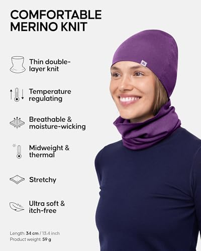 Image of DANISH ENDURANCE Merino Wool Neck Gaiter, Warm Multifunctional Face Cover