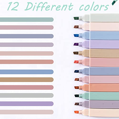 Party Greeting 12 Pcs Aesthetic Cute Markers Highlighters Bible Highlighters Pastel Assorted Colors Marker Pen Aesthetic Stuff Quick For Office Home School And Arts Stationery（Cute） #TOP2