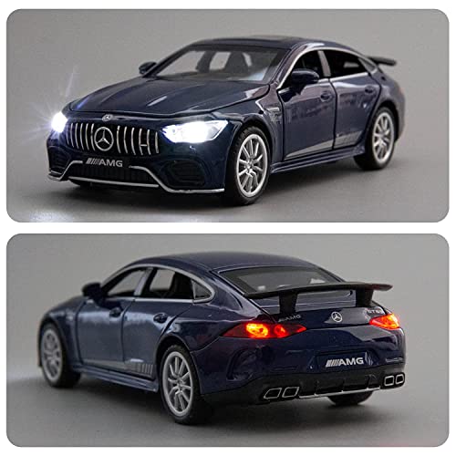 Image of Alloy Car Model Diecasts Metal Toy with Sound /Light /Pull-Back Off-Road Vehicles Car Model Collection Kids Toys Gift Multicolor Pack of 1 (amg gt63 Blue)