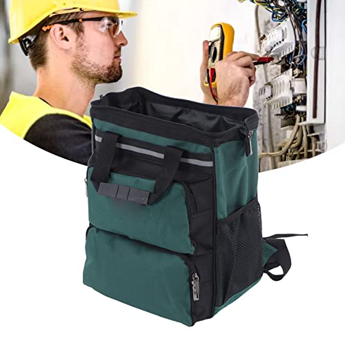 Mochila de ferramentas de tecido Oxford de grande capacidade, bolso multiuso para eletricista (48 cm