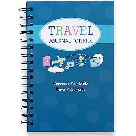 Kahootie Co Travel Journal for Kids- Fun and Easy Way to Document Several Childhood Vacations in One Journal (Royal Blue) Cover