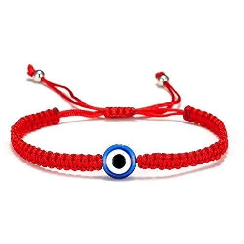 Pingyongchang Braided Evil Eye Bracelet For Teen Girls Women Handmade Thread String Luck Amulet Wish Bracelet Strand Protection Family Jewelry-4Pcs A #TOP1