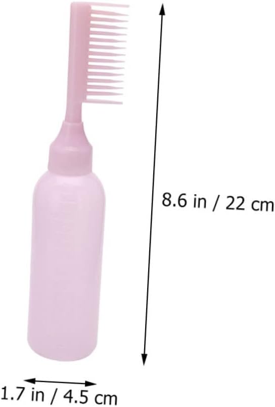 3Pcs Hair Dye Comb Bottles Hdpe Root Color Applicators for Hair