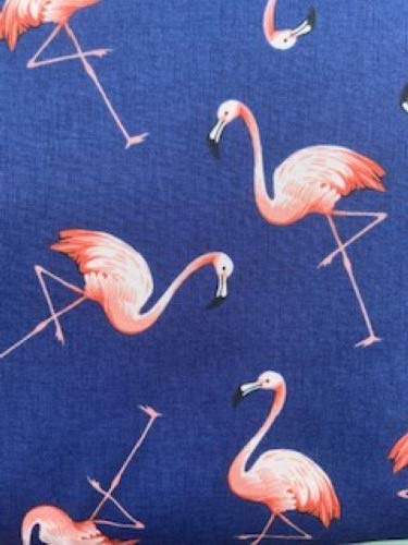 Nutex Navy Fat Quarter Pink Flamingos On Sevenberry 100% Cotton Quilting Fabric