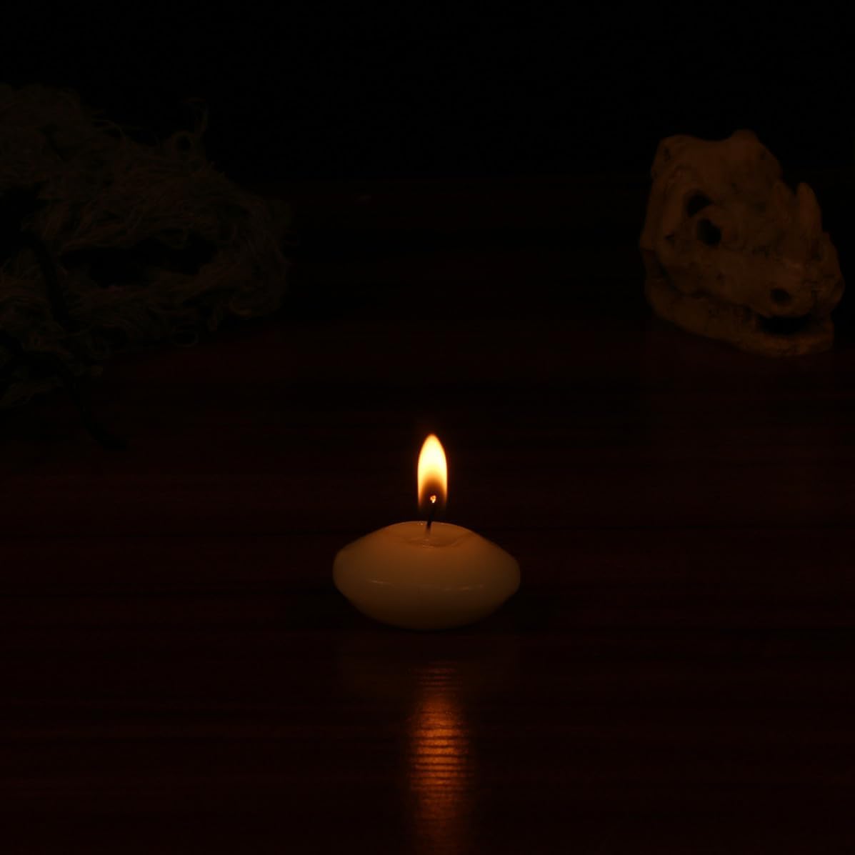 50pcs Mini Floating Candles, Paraffin Wax Round Weddings