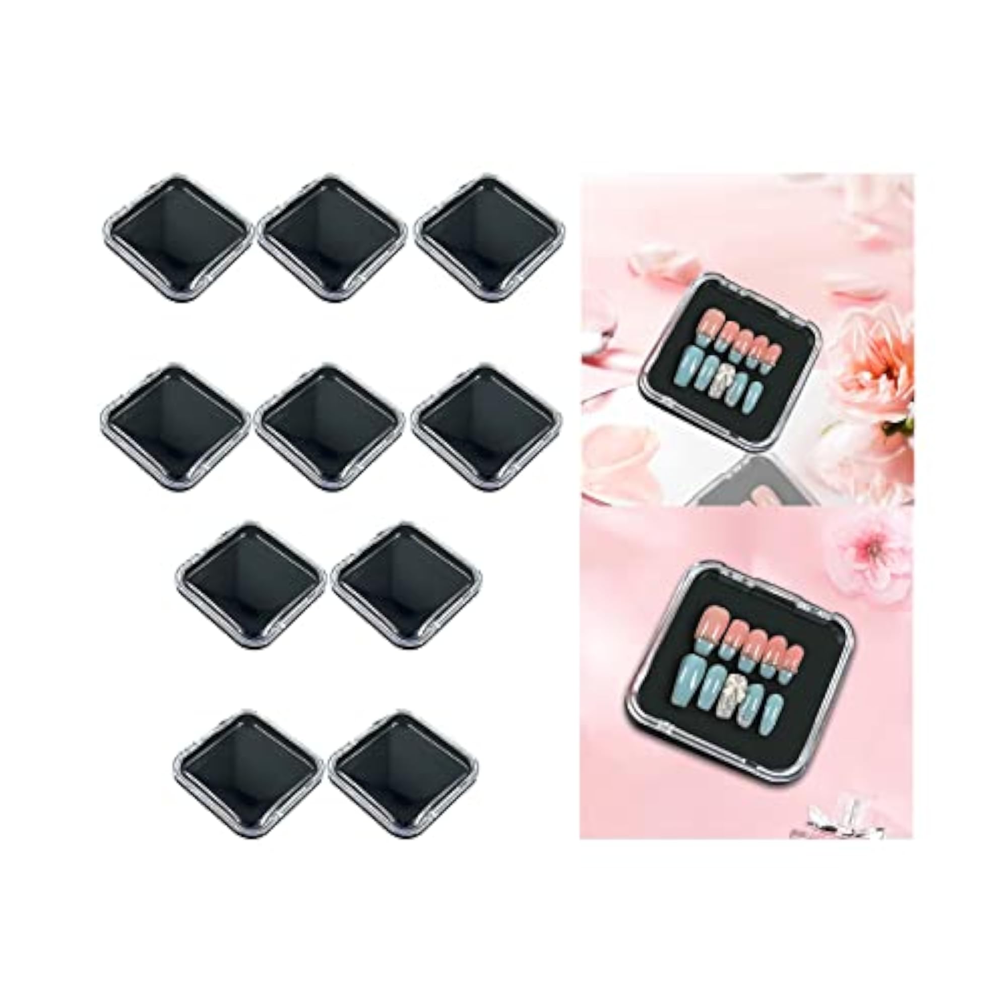 10Pcs Press on Nail Storage Boxes