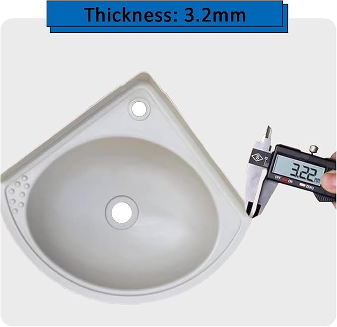 Lavabo In Plastica Colorata a Muro - Mini Lavamani Ad Angolo per Camper, Giardino, Campeggio, Cantina