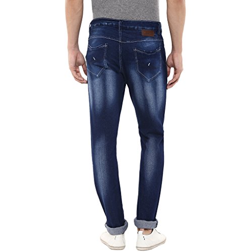 Buy 11Cent Stonewashed Men'S Dark Blue Jeans at Amazon.in