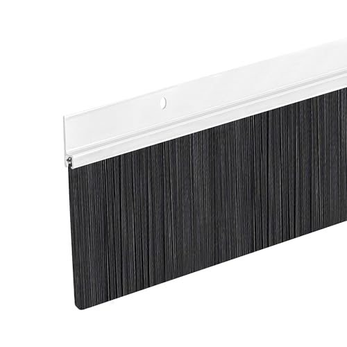 Heavy Duty Brush Door Sweep | Aluminum Holder with 3