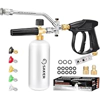 5-Piece Saker Foam Cannon Dual-Function Pressure Washer Kit w/ Spray Gun only