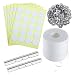 XIAOFANG Kerzenherstellung Kit geflochtene Kerzenwocherei, 2 stücke Kerzen-Docht-Zentriergerät, 100pcs Kerzen-Wick-Aufkleber, 100 Kerzen-Docht-Tabs
