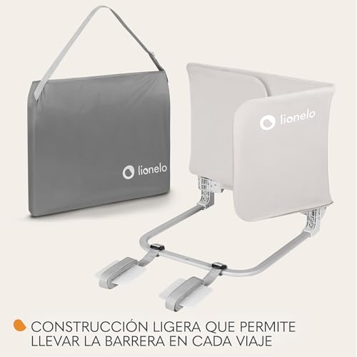 Miniatura 7 de Lionelo Lora Barrera Portátil Para Cama De Bebé 45 X 105 Cm Inclinación Ajustable Hasta 180 , Barrera Plegable Para Cama De Bebé, Mecanismo De Bloqueo Standsafe