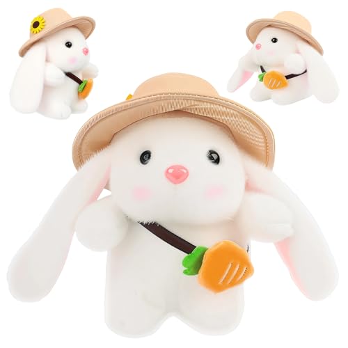 Eymobad Conejo de Pascua de peluche blanco con zanahoria – 20 cm peluche conejo para niños, suave peluche de Pascua para esconder y abrazar, regalo para niñas y niños (blanco) Eymobad Conejo de Pascua de peluche blanco con zanahoria – 20 cm peluche conejo para niños, suave peluche de Pascua para esconder y abrazar, regalo para niñas y niños (blanco)