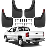 Mud Flaps for 2018 2017 2016 2015 2014Chevy Silverado 1500 | Front and Rear Mud Flap| All Weather Splash Guards, Durable |No Drilling Required （4PCS）