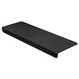 Gewicht: 80 gramm/ Stück StickandShine Stufenmatte in schwarz eckig für Treppenstufen, Treppenstufenmatte zum aufkleben