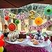OVEE LANDO 2 Set of 6 Vibrant Bright Colors Hanging Paper Fans Rosettes Party Decoration 8