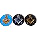 3" Masonic Lodge 3 Pack auto car decal Quality aluminum Emblems 3 Colors / Equinox MR