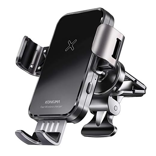 15W Fast Wireless Car Charger Mount - Qi Wireless Charging Car Mount with Infrared Auto-Clamping.Windshield/Air Vent Phone Holder.Quick Charging for iPhone 12/Pro/MAX/XS/XR/X/8/Plus Samsung S10/S10+